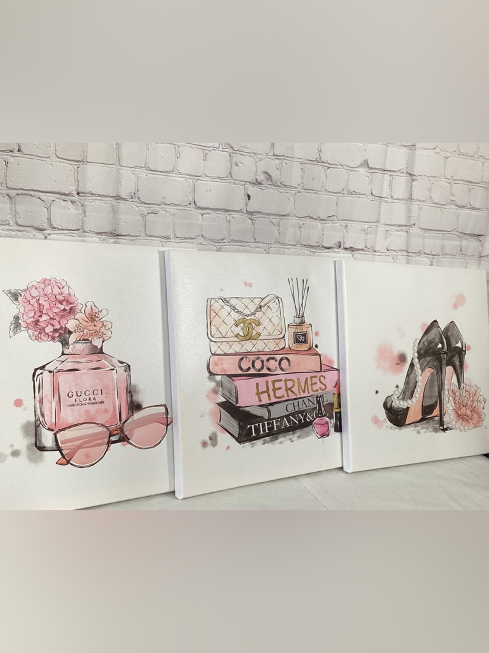 Pick 1 - Unbranded Canvas Wall Art Fashion Pink Peach Orange Gray Black